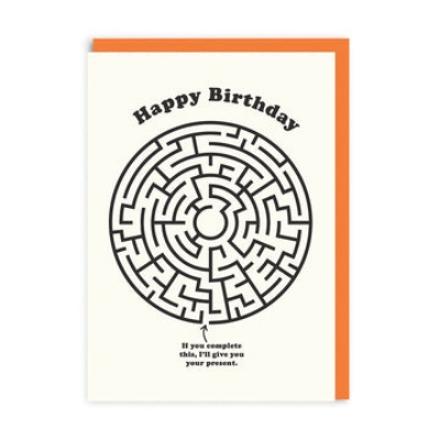 Picture of Happy Birthday Maze Greeting Card (A6)