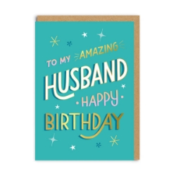 Picture of Amazing Husband - Letters Greeting Card