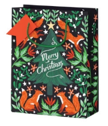 Picture of Merry Christmas Foxes Gift Bag