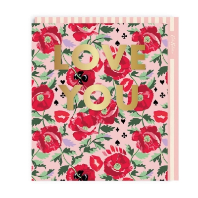 Picture of Painted Poppies Love You Valentine's Day Card