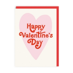 Picture of Retro Heart Typographic Valentine's Day Card