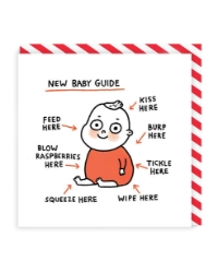 Picture of New Baby Guide Greeting Card (SQ)