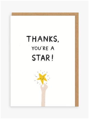 Picture of Thank You Gold Star Greeting Card