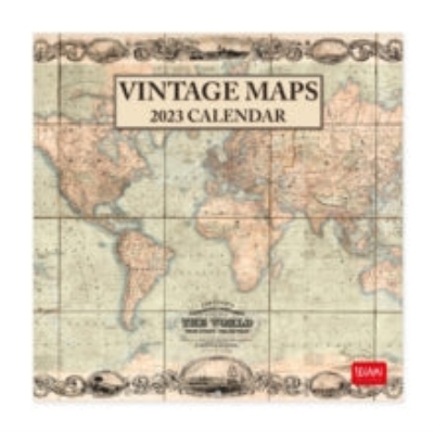 Picture of Uncoated Paper Vintage Maps Wall Calendar 2023