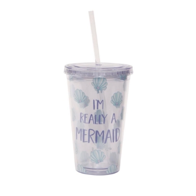 Picture of Mermaid Treasures Drinks Cup With Straw