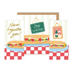 Picture of We WIll Never Baguette You Concertina Card