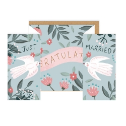 Picture of Just Married Concertina Greeting Card