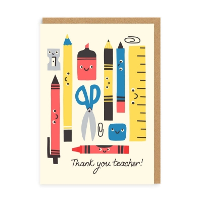 Picture of Thank You Teacher Stationery Greeting Card