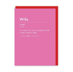 Picture of Wife Always Right Greeting Card