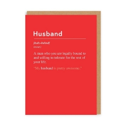 Picture of Husband Willing to Tolerate You Greeting Card