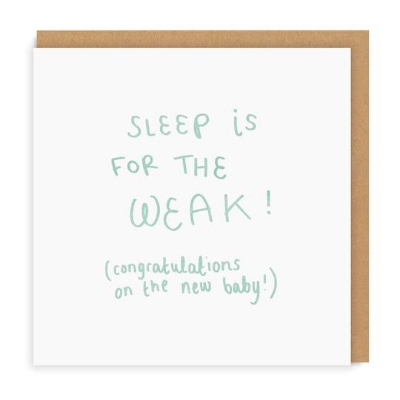 Picture of Sleep is for the Weak Square Greeting Card