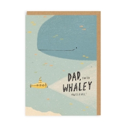 Picture of Dad You're Whaley Awesome Greeting Card