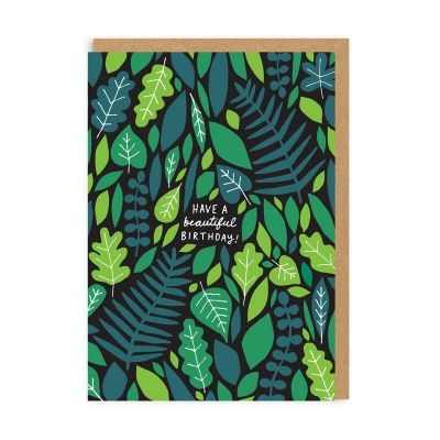 Picture of Happy Birthday Leaves Greeting Card