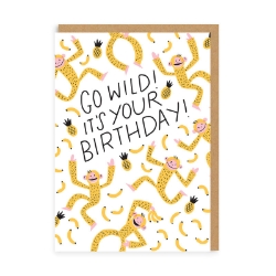 Picture of Go Wild Birthday Monkey Greeting Card