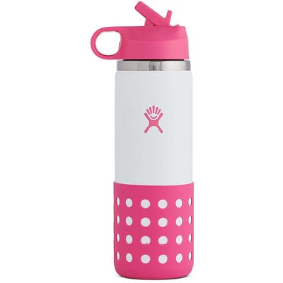 Picture of Hydro Flask - Kids Bottle Wide Mouth Bottle with Straw Lid 590ml / 20oz Punch