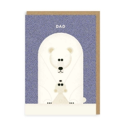 Picture of Dad Polar Bear Greeting Card