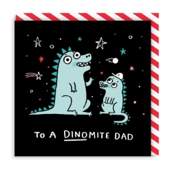 Picture of A Dinomite Dad Square Greeting Card