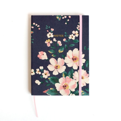 Picture of Autumn Navy Floral A5 Clothbound Notebook