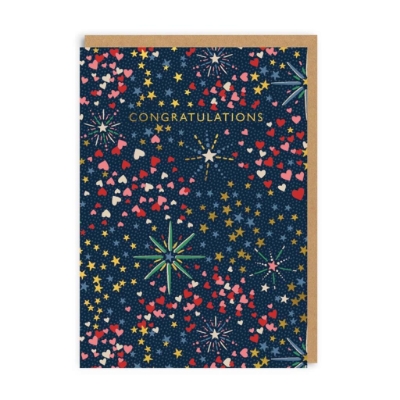 Picture of Congratulations Fireworks  Greeting Card