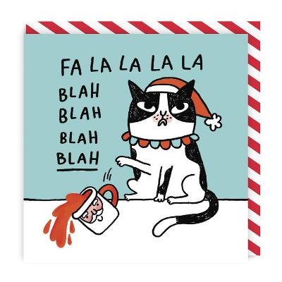 Picture of Fa La La La La Blah Cat Square Greeting Card