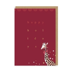 Picture of Happy Holidays Giraffe Greeting Card