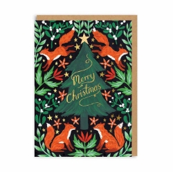 Picture of Fox Christmas Tree Greeting Card