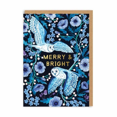 Picture of Owl Merry and Bright Greeting Card