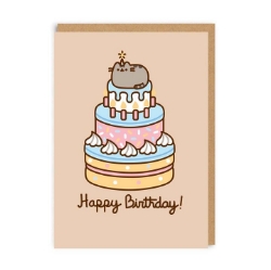 Picture of Pusheen Happy Birthday Cake Greeting Card