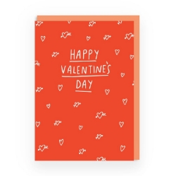 Picture of Happy Valentines Day Cupid Hearts Greeting Card