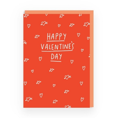 Picture of Happy Valentines Day Cupid Hearts Greeting Card