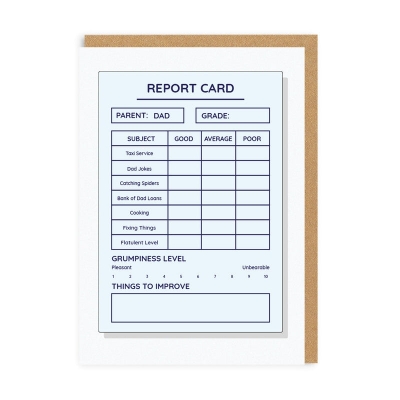 Picture of Dad Report Card Greeting Card