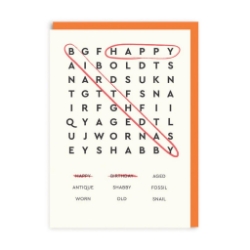 Picture of Happy Birthday Word Search Greeting Card