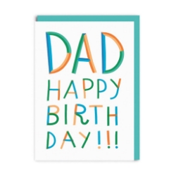 Picture of Dad Letters Happy Birthday Card