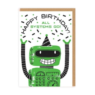 Picture of Robot Birthday Greeting Card