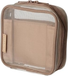 Picture of Mesh Square Partition Pouch - Beige