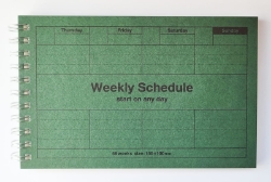 Picture of Design Diary Date Free Weekly Schedule Dark Green