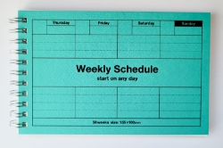 Picture of Design Diary Date Free Weekly Schedule Turquoise