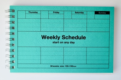 Picture of Design Diary Date Free Weekly Schedule Turquoise