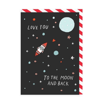 Picture of Hamster Moon And Back Greeting Card