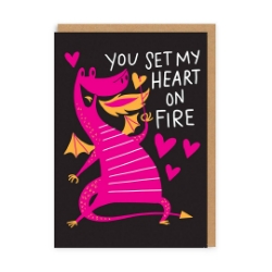 Picture of You Set My Heart On Fire Greeting Card (A6)