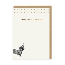 Picture of Mono Happy Birthday Sausage Greeting Card