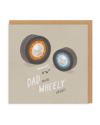 Picture of Dad Youre Wheely Great Square Greeting Card