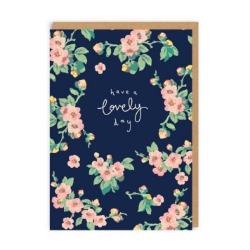 Picture of Cath Kidston Have A Lovely Day NavyFloral Greeting Card