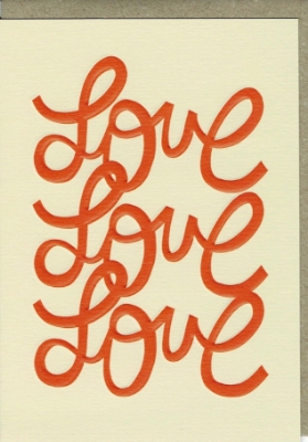 Picture of Love Love Love Greeting Card (A6)