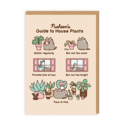 Picture of Pusheens Guide To House Plants Greeting Card