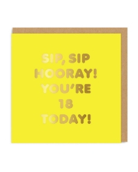 Picture of 18 Sip Sip Hooray Birthday Card