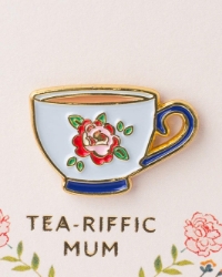 Picture of Tea-riffic Mum Enamel Pin Greeting Card