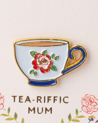 Picture of Tea-riffic Mum Enamel Pin Greeting Card