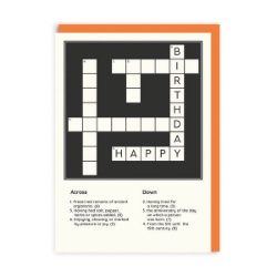 Picture of Happy Birthday Crossword Greeting Card