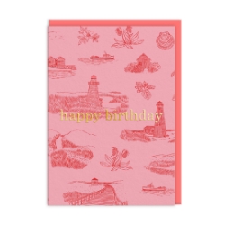 Picture of Lighthouses Happy Birthday Card